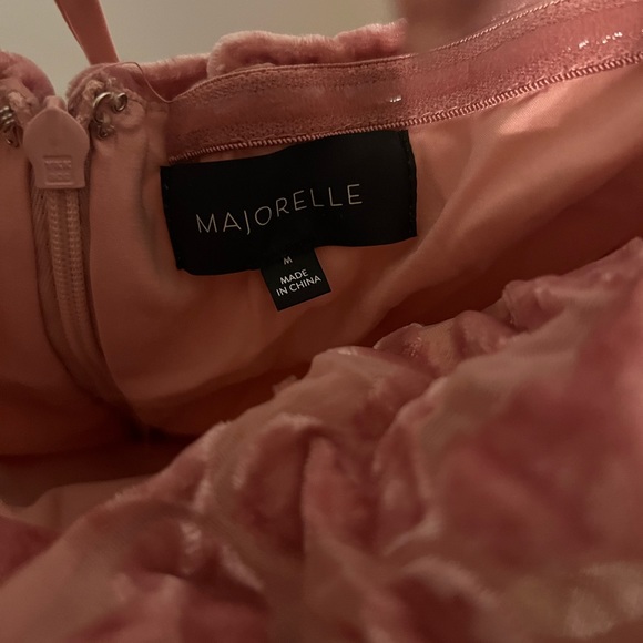 Majorelle pink velvet mini dress size (M) - Picture 3 of 6